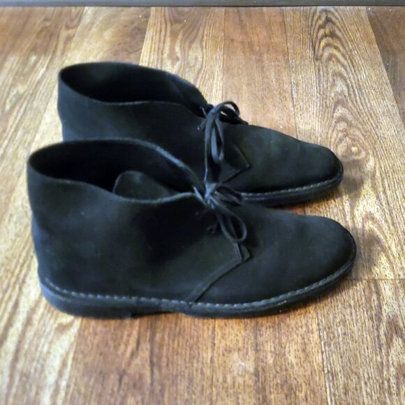 Men\'s CLARKS Original Desert Boots Suede Black Size 12 EUC main image 8